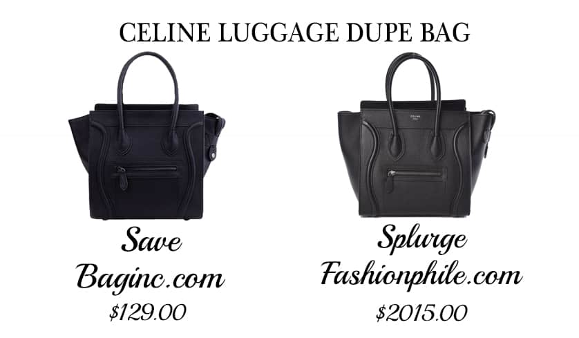 CELINE LUGGAGE DUPE BAG