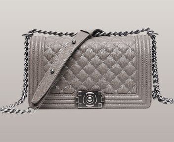 Grey Chanel Boy Bag