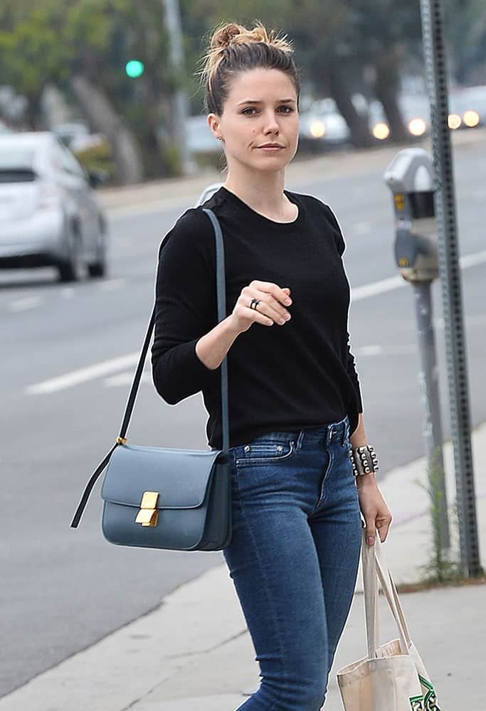 Sophia Bush with her Celine Box Bag