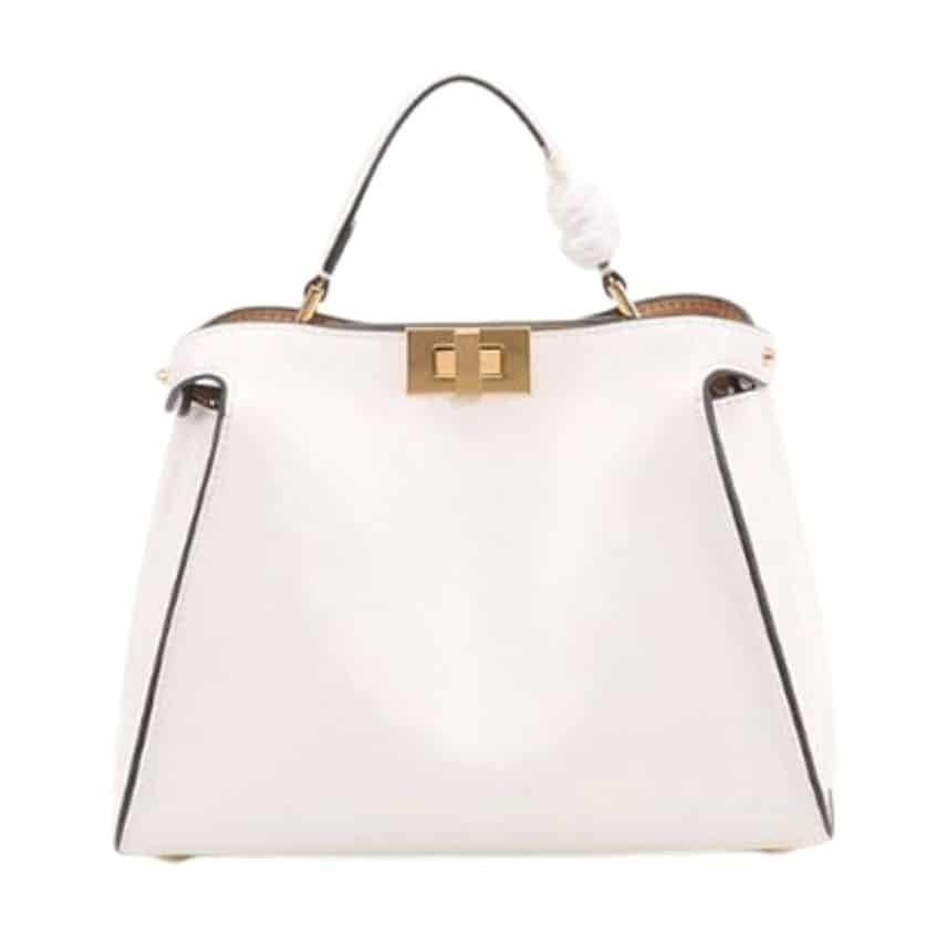 White Leather Tote