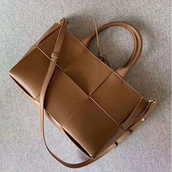 Nappa Leather Brown Tote