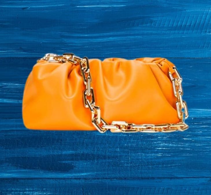 Orange Pouch Clutch