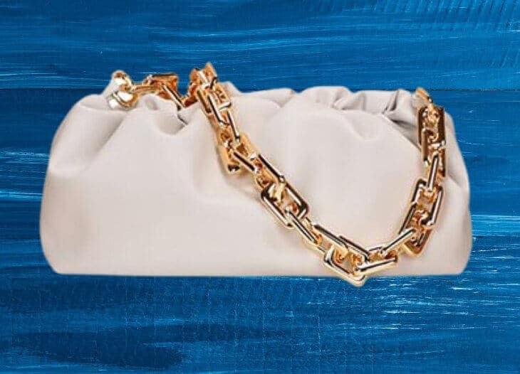 White Chain Pouch Bag