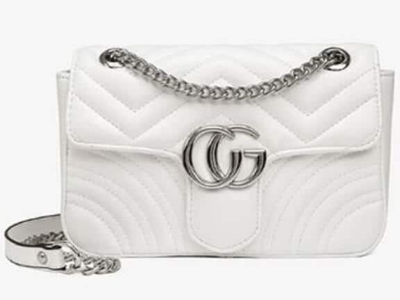 White Gucci Marmont Bag