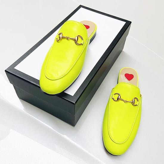 Yellow Gucci Mules