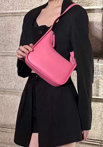 Pink The Row Half Moon Bag