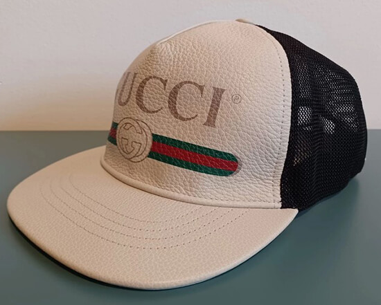 white gucci dupe baseball hat 