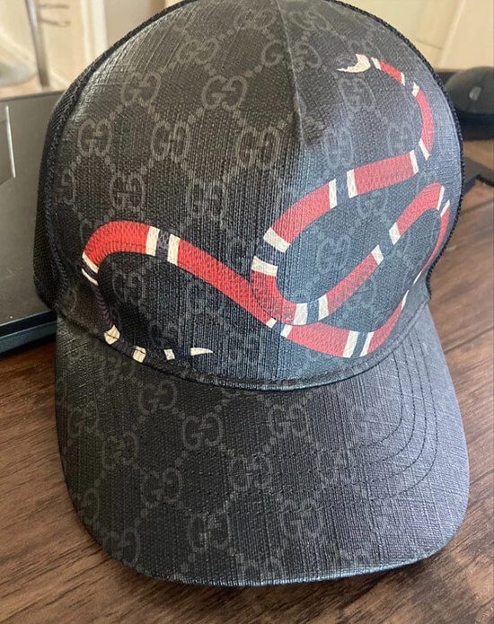 black gucci baseball cap snake