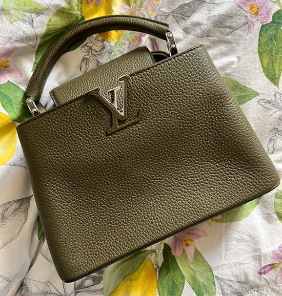 green lv bag dupe