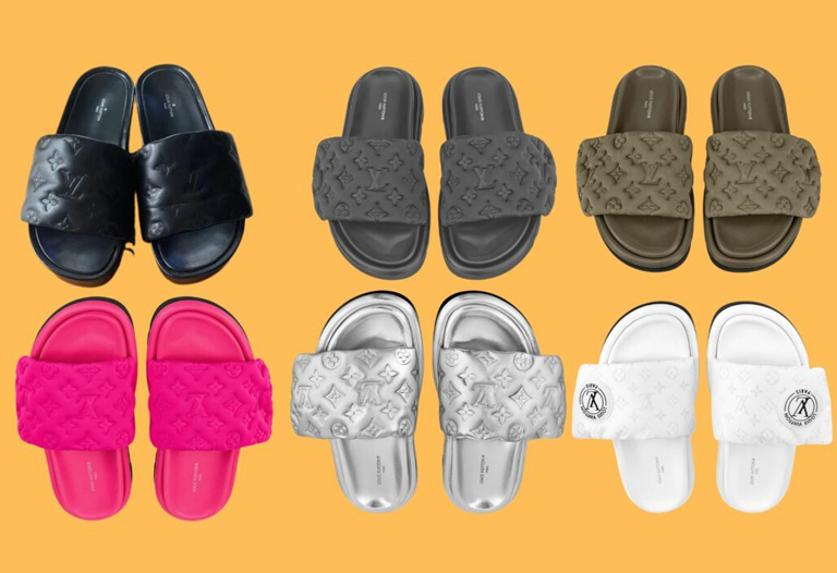 LV PILLOW SLIDES – LuxaRovaCo