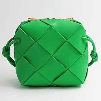 Green Bottega Mini Cassette Camera Bag Dupe