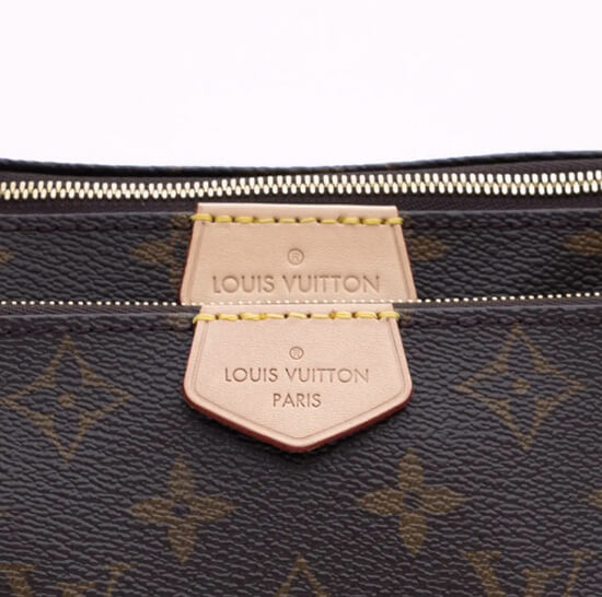 Louis Vuitton tags close up