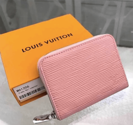 pink lv mini zippy wallet replica 