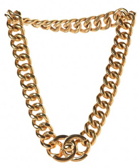 gold cc logo chain alternative