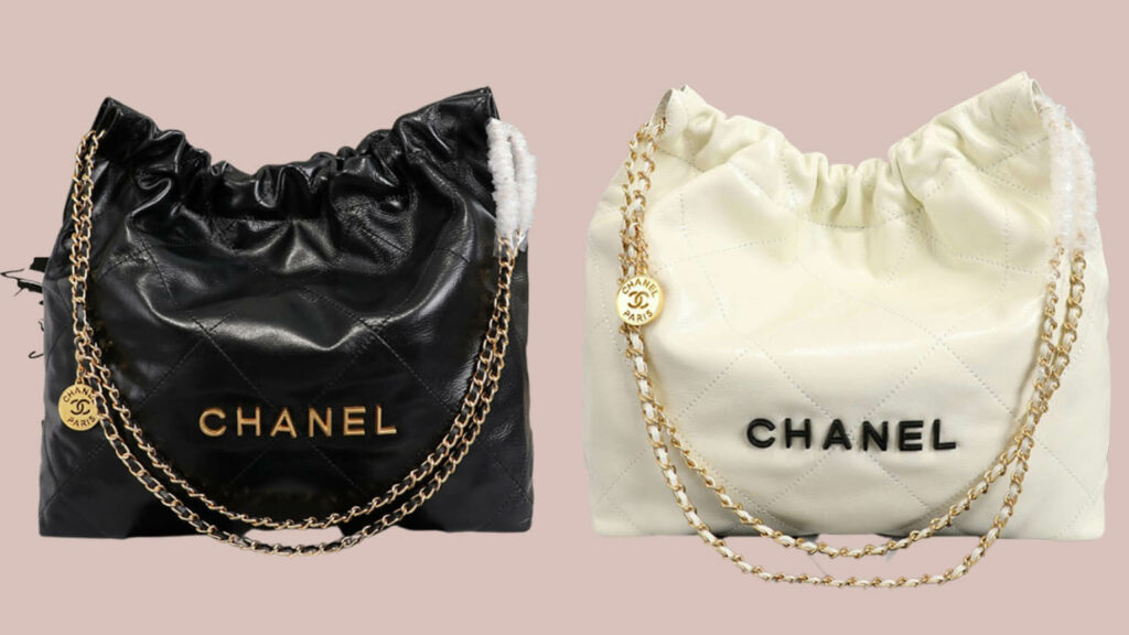 chanel tweed shopping bag