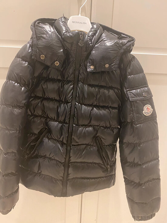 black moncler parka close up