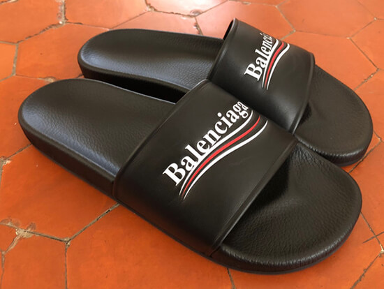 Fashionable and trendy pool slides alternatives in black and white