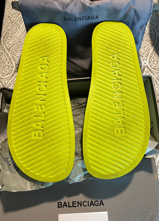 yellow balenciaga slippers dupes bottom 