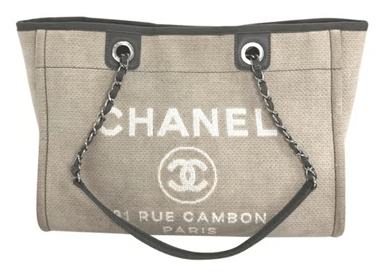 White Chanel Deauville Tote Knockoff
