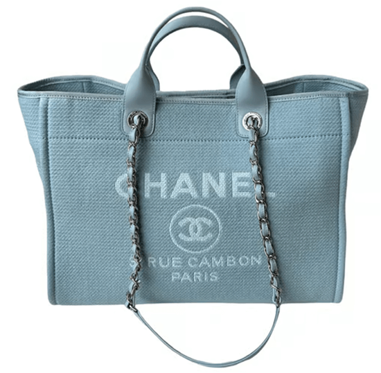 Blue Chanel Deauville Tote Lookalike