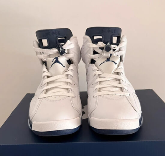 A side-by-side comparison of an original Air Jordan 6 and a high-quality Jordan 6 fake
