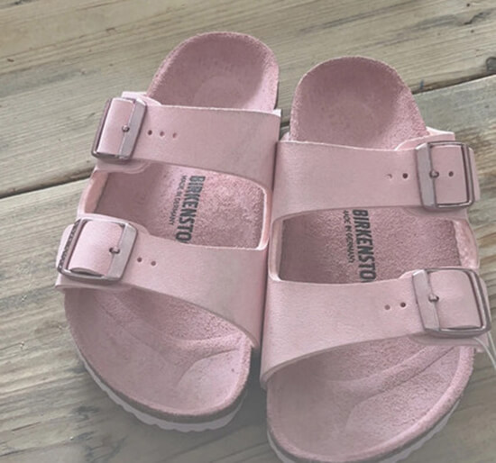 Laid-back pink Birkenstock sandals dupe for women