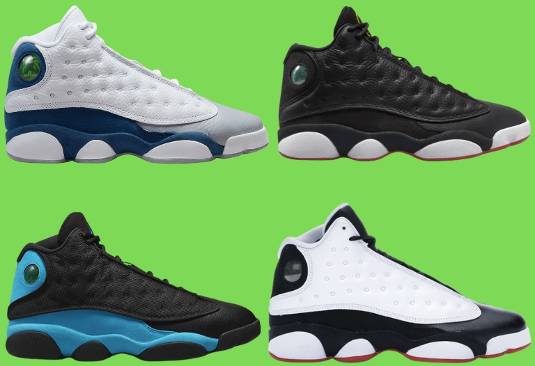 A collection of various colorways of DHgate Jordans displayed on a banner.