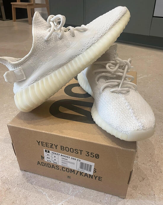 White Yeezy 350 sneakers from DHgate