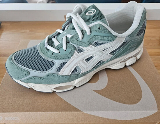Street Style Approved: Asics NYC dupes in an urban environment, making a bold fashion statement